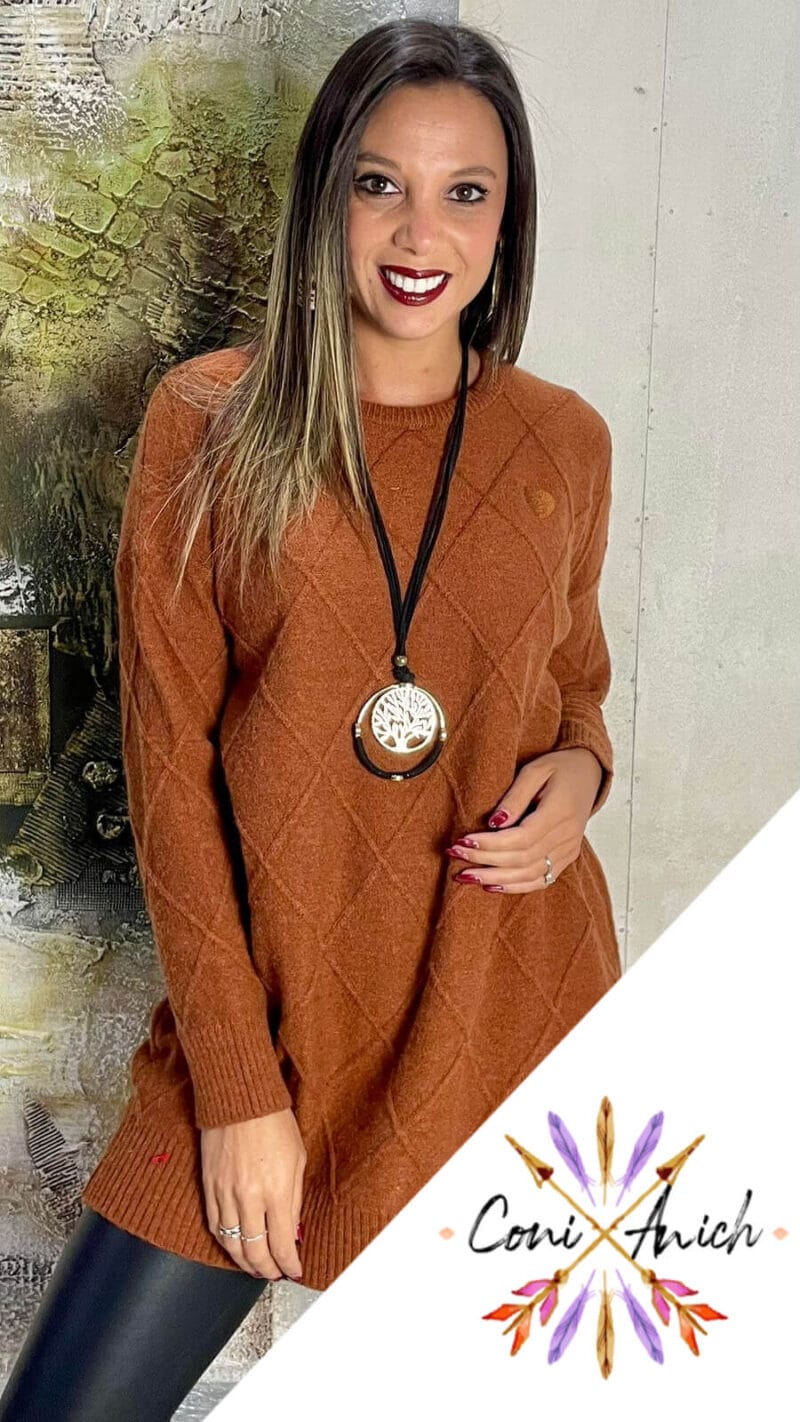 Sweater Lana Corazón Rombos