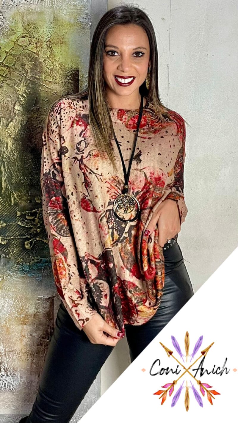 Sweater ITALY Lana Peludita Estampado - Imagen 3