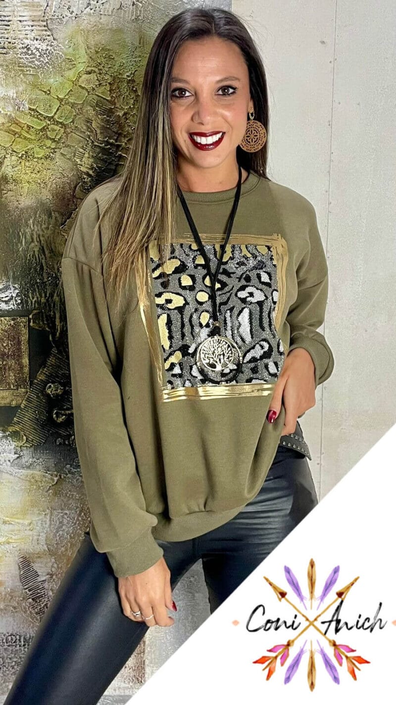 Polerón Algodón ITALY Brillitos Animal Print