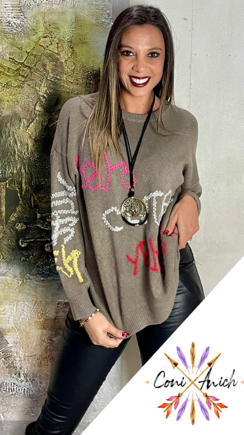 Sweater ITALY Lana Bordado