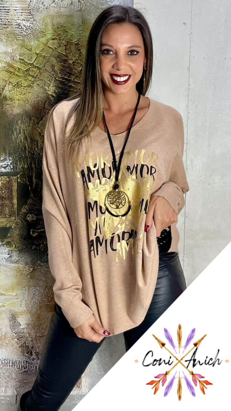 Sweater ITALY Algodón Spandex Estrella Amor - Imagen 2
