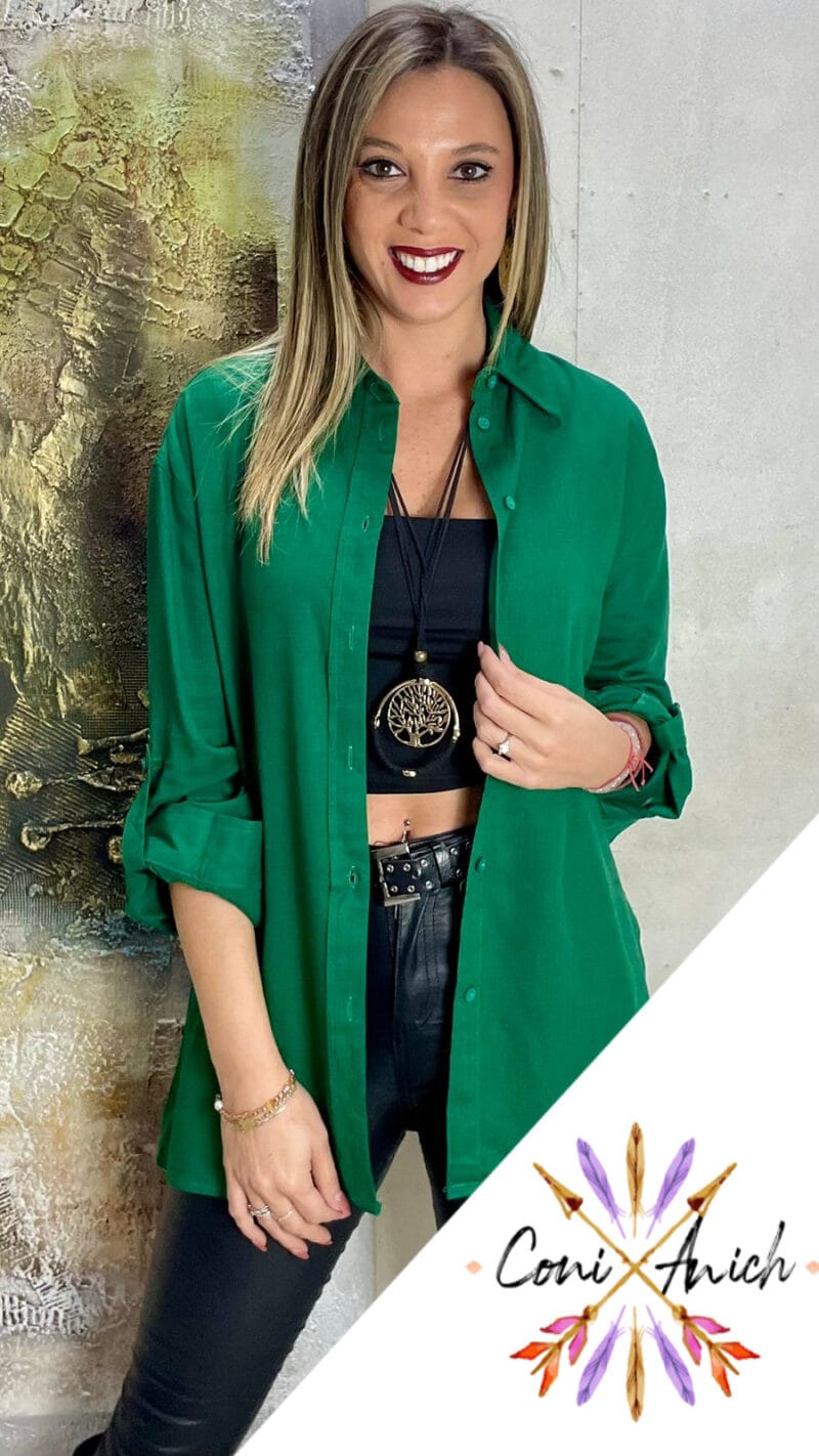 Blusa Lino Botones a los Costados - Imagen 3