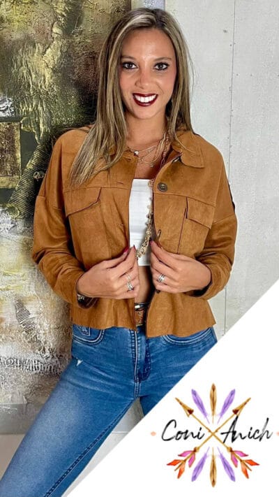 Chaqueta Gamuza Corta Botones