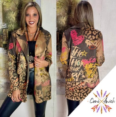 Chaqueta ITALY Gamuza Estampada