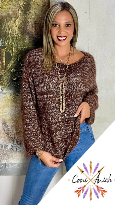 Sweater Lana Jaspeado Brillitos