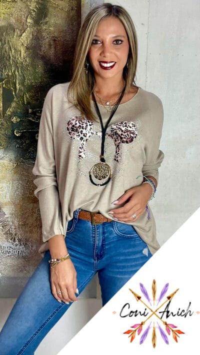 Polera ITALY Lanilla Mickey Animal Print