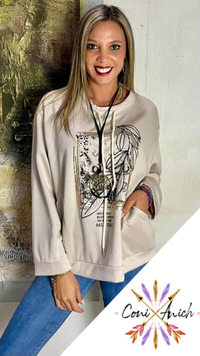 Polerón ITALY Algodón Recuadro