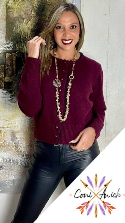 Chaleco Lana Spandex Blonda