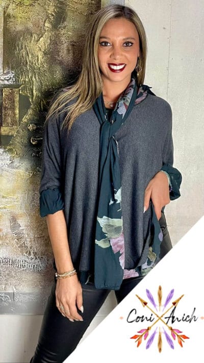 Sweater ITALY Lanilla Capas Pañuelo