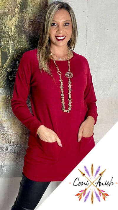 Sweater Algodón Spandex Bolsillos Frontales