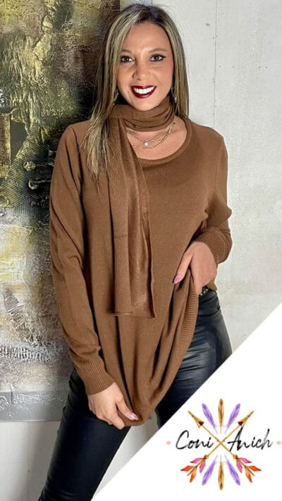Sweater Algodón Spandex Pañuelo
