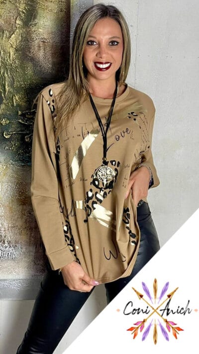 Polerón Italy Algodón Letras