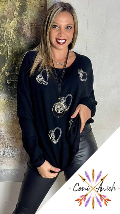 Sweater ITALY Algodón Spandex Multicorazón