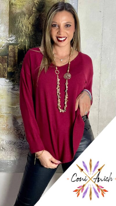 Sweater Algodón Spandex Ancho Cuello V
