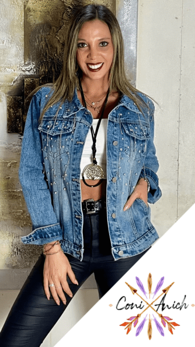 Chaqueta ITALY Mezclilla Tachitas