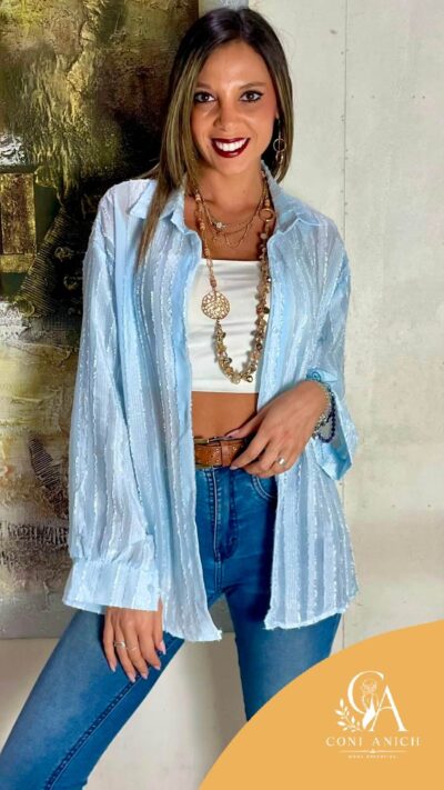 Blusa ITALY Gasa Listada al Tono