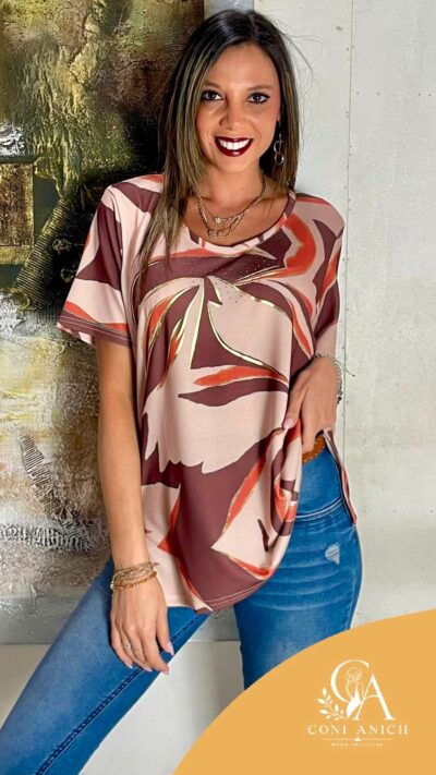 Polera GIVE Lanilla Estampada