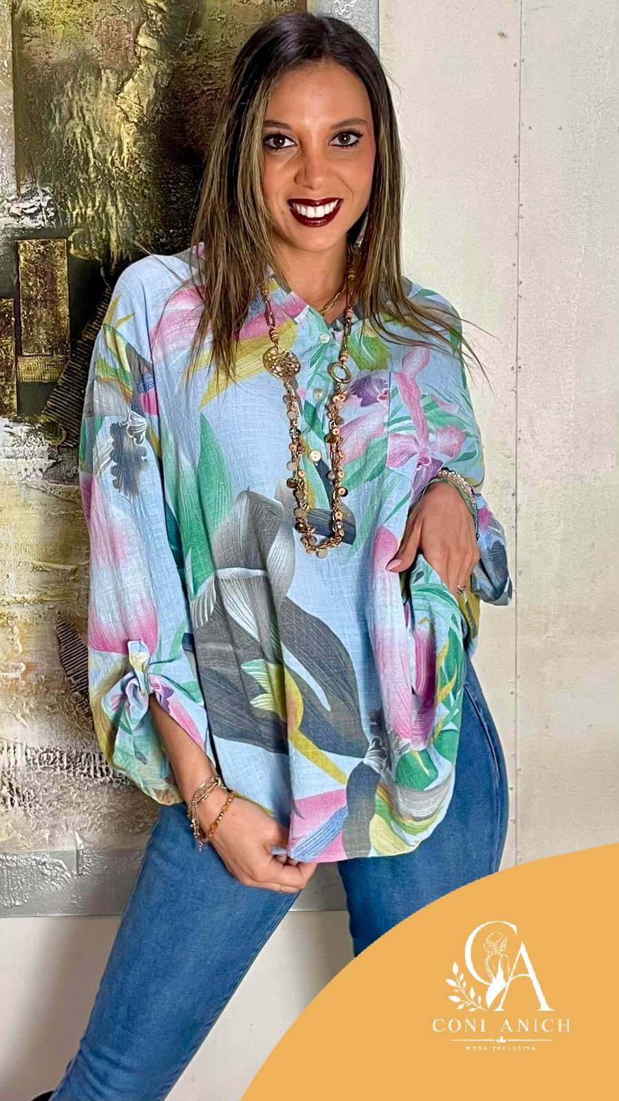 Blusa Bambula Floreada