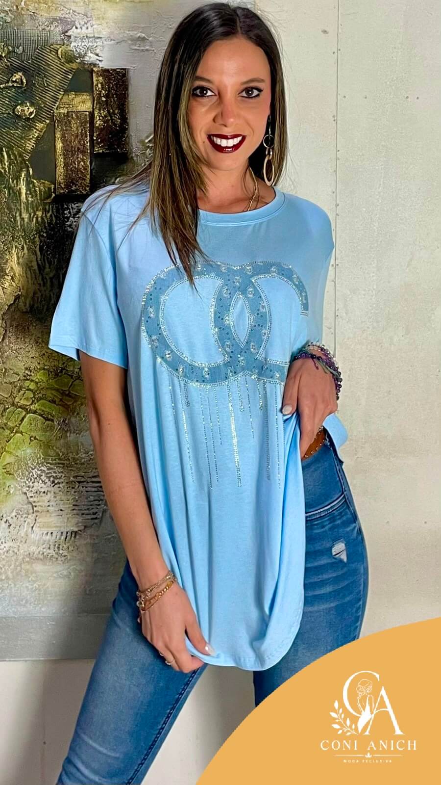 Polera ITALY Algodón OC Brillitos