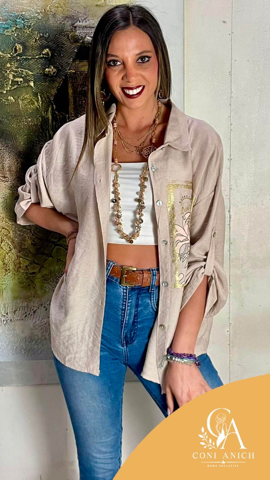 Blusa ITALY Crep Recuadro