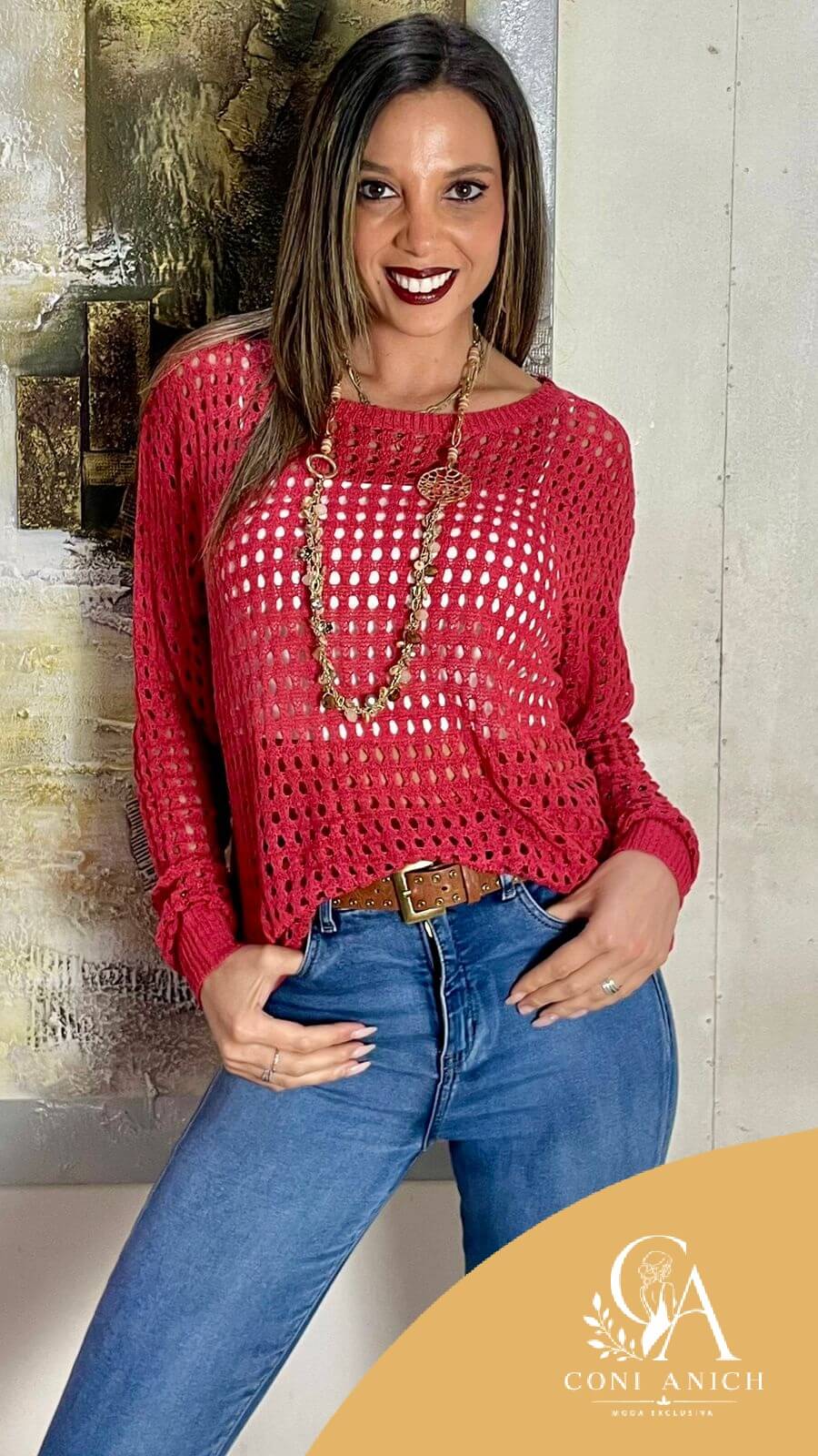 Sweater fantasia calado