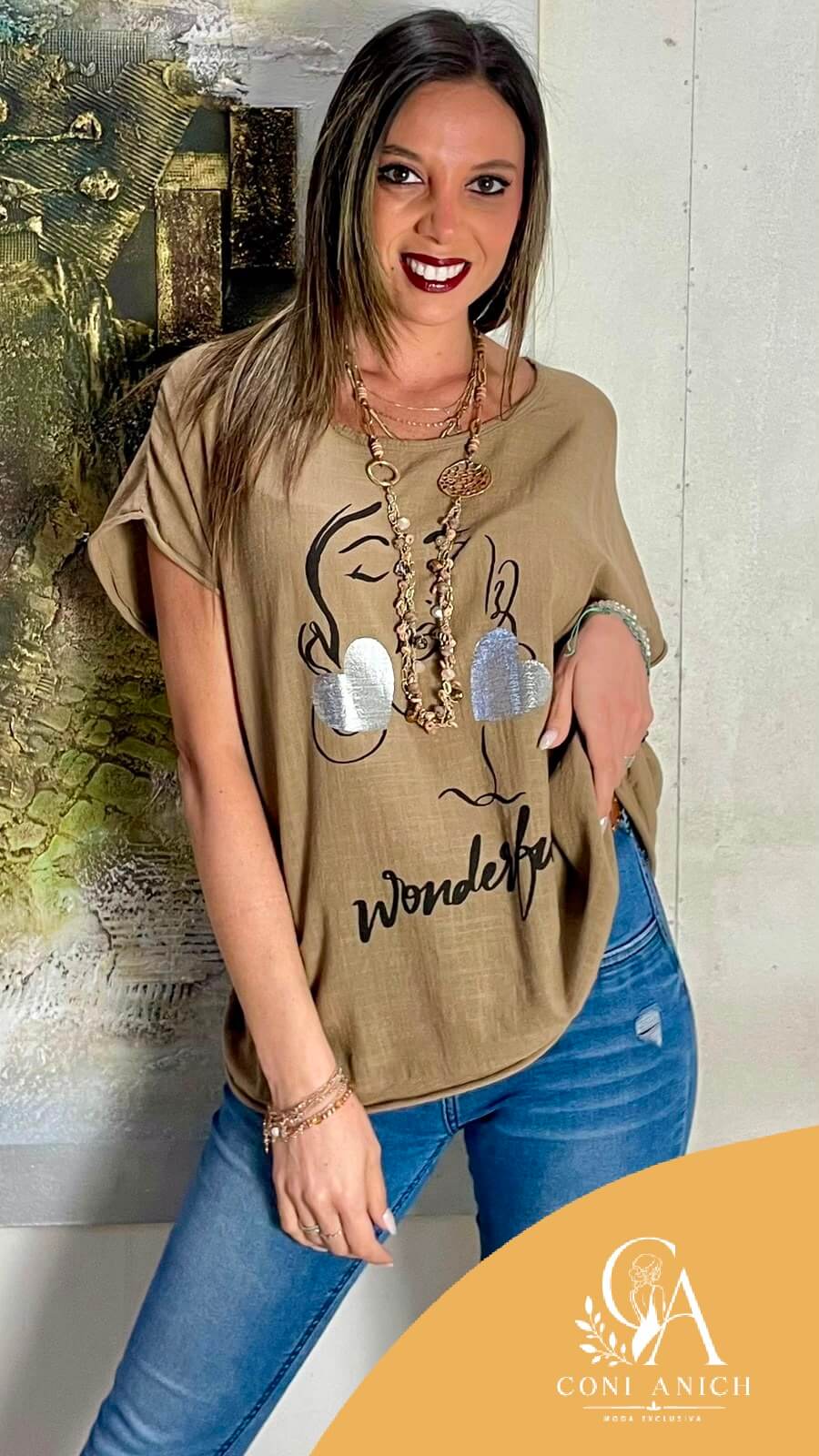 Polera ITALY Lino Rostro