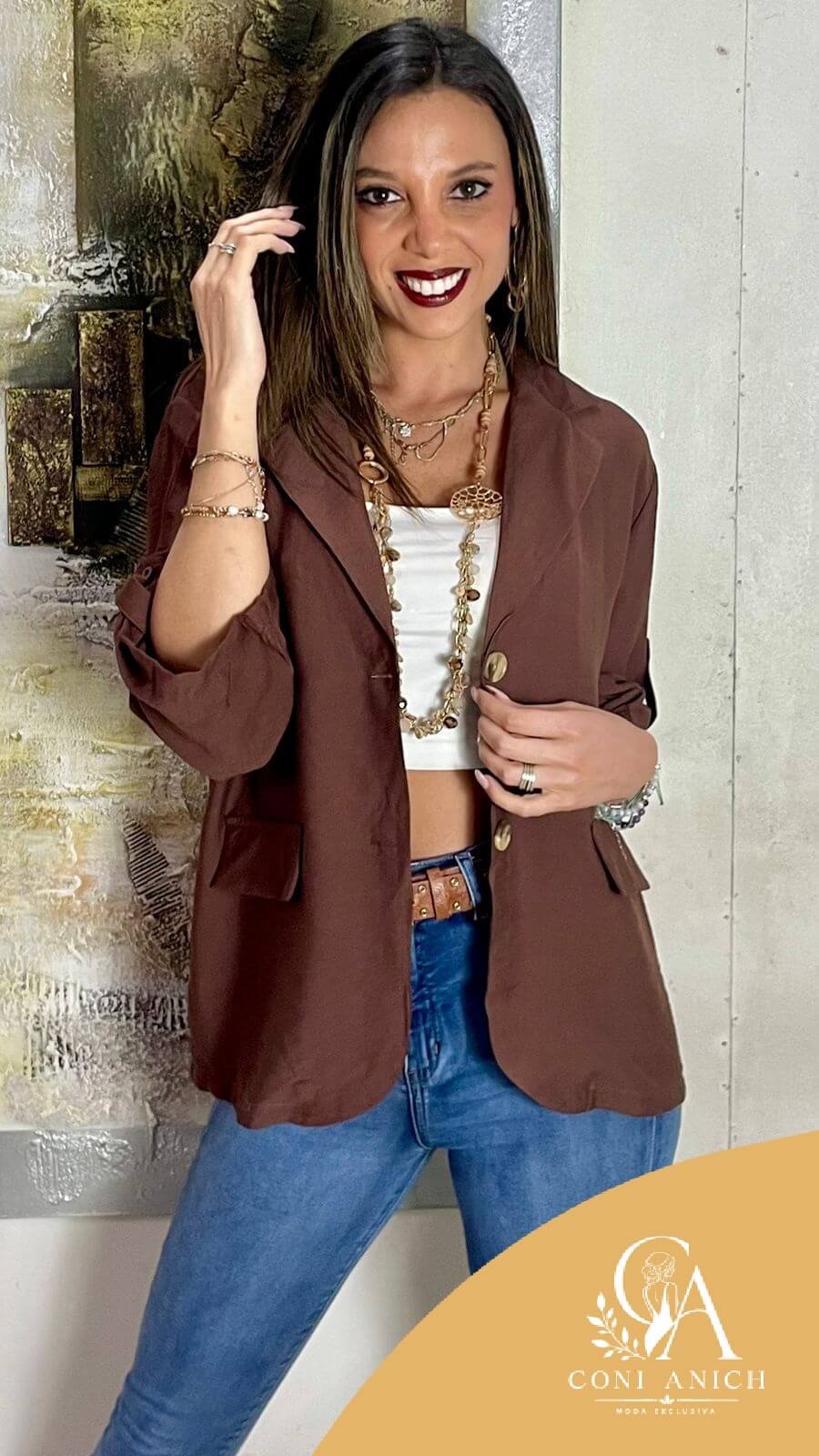 Blazer Símil Lino Botones